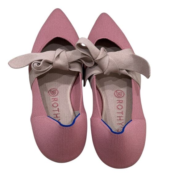 Rothy's The Mary Jane Rosebud Flats Shoes - Picture 3 of 9